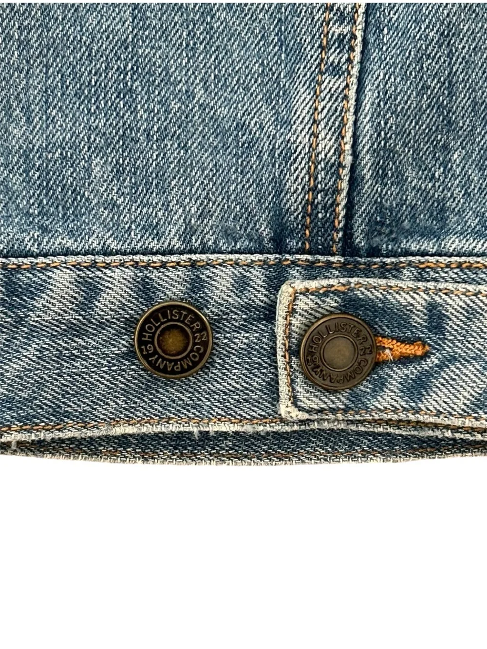 Vintage Y2K Cropped Hollister Denim Jacket Size Small